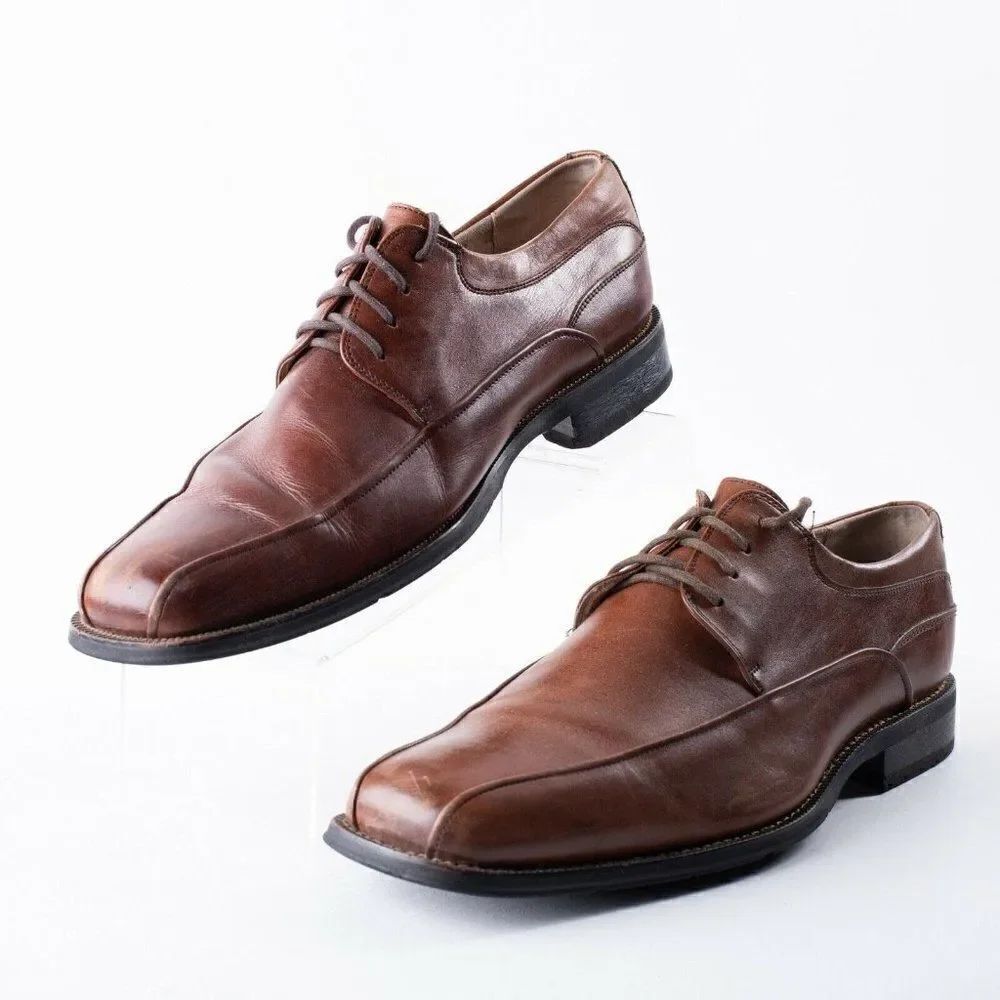 Florsheim Mens Brown Leather Oxford Dress Shoes Sz